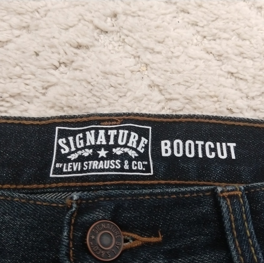 NWOT Levi Strauss Signature Denim Mens Jeans Dark